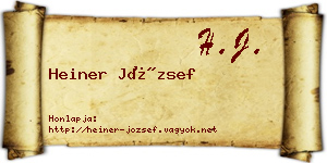 Heiner József névjegykártya