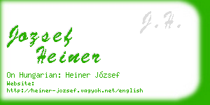 jozsef heiner business card